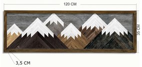 Quadro Decorativo em MDF TAH024 – Multicolor – 35 x 120 cm