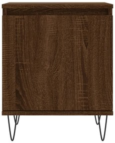 Mesas cabeceira 2pcs 40x30x50cm deriv.madeira carvalho castanho