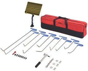 vidaXL Conjunto reparação de mossas s/ repintura 28 pcs aço inoxidável