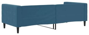 Sofá-cama 90x200 cm veludo azul