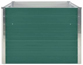 Canteiro de jardim elevado 160x80x45 cm aço galvanizado verde