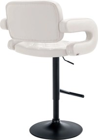 Banco de bar Dublin em couro sintético Branco