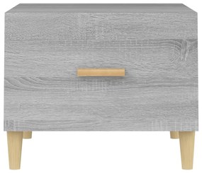 Mesas de centro 2 pcs 50x50x40 cm madeira proc. sonoma cinza