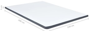 Sobre-colchão para cama boxspring 200x140x5 cm