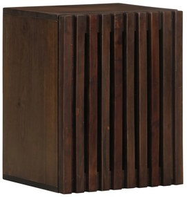 vidaXL Armário de parede p/ casa de banho mangueira maciça castanho