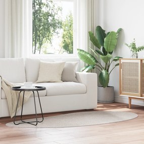 vidaXL Tapete de Área Areia 100x200 cm Poliéster Antiderrapante