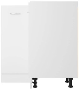 Armário inferior de canto “Lyon” 75,5x75,5x81,5cm branco