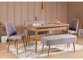 Conjunto de Mesa de Jantar Extensível &amp; Cadeiras Vina – Pinho Atlântic