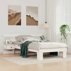 vidaXL Estrutura da Cama Branco 90 x 190 cm Madeira de pinho maciça