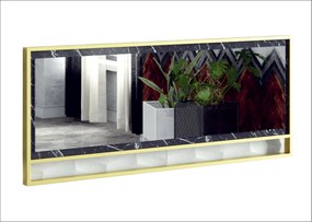 Espelho Decorativo de Aglomerado Polka – Dourado/Preto – 90x37,8x3 cm