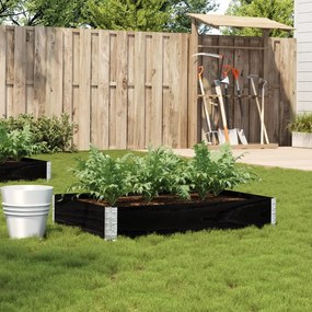 vidaXL Vaso/floreira para jardim 120x80 cm pinho maciço preto