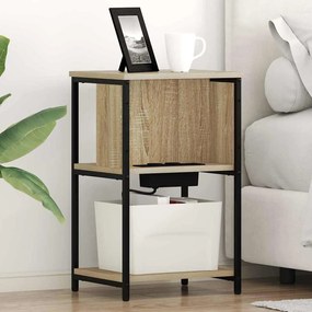 vidaXL Armário de Cabeceira 2 pcs Carvalho sonoma 38 x 31 x 61 cm