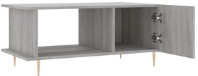 Mesa de centro 90x50x40 cm derivados de madeira cinzento sonoma