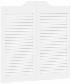 Portas de batente design de persiana 2-Par 80x80 cm branco