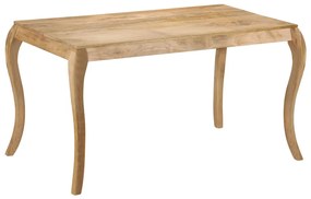 vidaXL Mesa de jantar 135x75x76 cm madeira de mangueira maciça