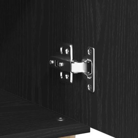 Sideboard vidaXL Preto Carvalho 60x35x70 cm Madeira de engenharia