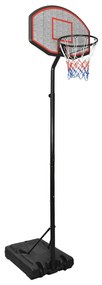 3107832 vidaXL Tabela de basquetebol 282-352 cm polietileno preto