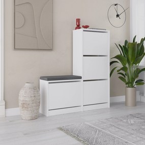 Sapateira Dude – Branco – 105 x 118,5 x 26 cm