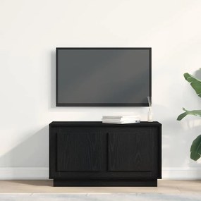 Armário de TV vidaXL Preto Carvalho 80x35x45 cm Madeira Engenharia
