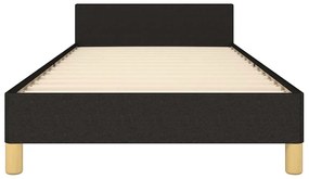Estrutura cama c/ cabeceira sem colchão tecido 80x200 cm preto