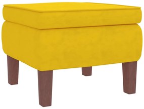 Cadeira de baloiço c/ pernas de metal e banco veludo amarelo