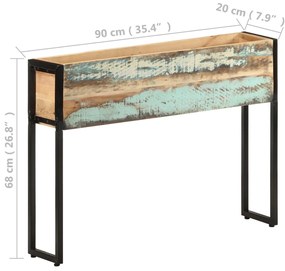 Floreira 90x20x68 cm madeira recuperada maciça