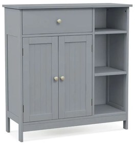Armário de armazenamento de parede com porta de espelho única para banheiro e sala de estar - branco
