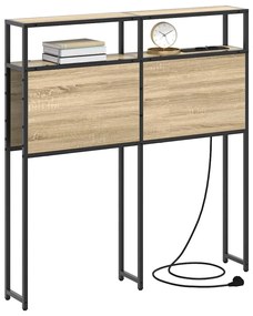 Cabeceira de armazenamento com cabeceira Carvalho Sonoma 100 cm