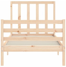 Cama sem colchão 100x200 cm madeira de pinho maciça