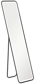 HOMCOM Espelho de Pé com Luz LED com Iluminação de 3 Cores Função de Memória e Controlo Tátil Inteligente 40x3x150 cm Preto | Aosom Portugal
