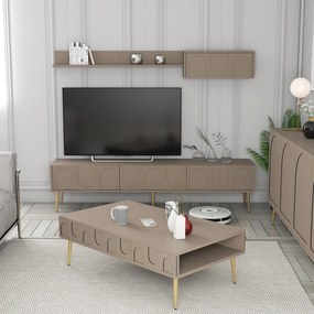 Conjunto de Mobiliário de Sala Lyon – Atlas Gold – Medidas Variadas
