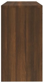 Secretária + gaveta/armário derivados madeira carvalho castanho