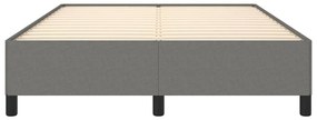 Estrutura de cama sem colchão 140x200 cm tecido cinzento-escuro