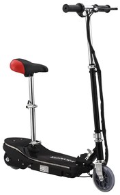 Trotinete para criança com assento e LED 120 W preto