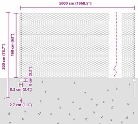 Postes de Cerca vidaXL 22 pcs U-Channel Cinza 160 cm Aço