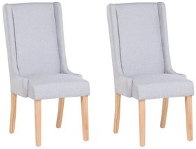Conjunto de 2 cadeiras em cinzento claro CHAMBERS Beliani