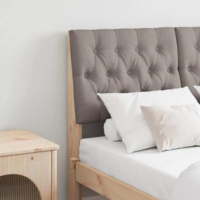 vidaXL Cabeceira estofada Cinzento-acastanhado 120 cm