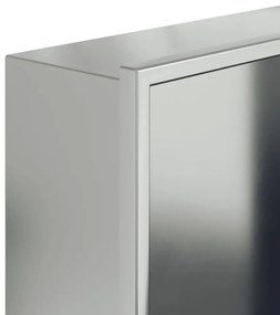 Nicho parede p/ duche 32x62x9 cm aço inoxidável prata escovada