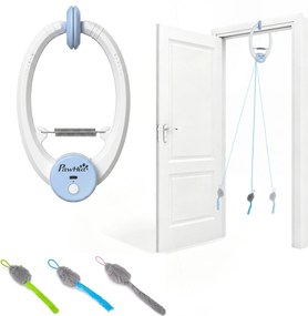 PawHut Brinquedo Interativo para Gatos Recarregável por USB Rato Saltitante Pendurado na Porta para Gatos, 24,1 x 13,8 x 6,6 cm Branco | Aosom Portugal
