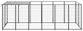 Canil para cães 330x110x110 cm aço preto
