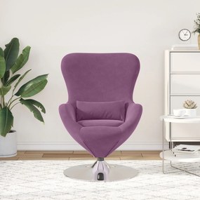 Cadeira Egg de Veludo Roxo
