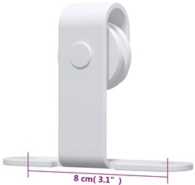 Mini kit para armário deslizante aço carbono 200 cm branco