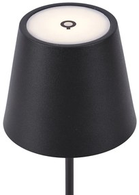 Candeeiro de mesa moderno preto 37cm incl. LED regulável IP54 recarregável - Topi Moderno