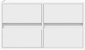 Móvel de parede para TV com luzes LED 80x31x45 cm branco