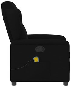 Poltrona de massagens reclinável tecido preto