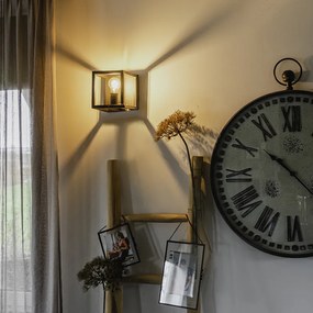 Candeeiro de parede industrial preto - Cage