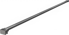 Mexen suporte simples para parede de duche 6-8 mm, cinza arma escovado - 800-01-66