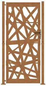 Portão de jardim 105x205 cm design de luz de aço resistente