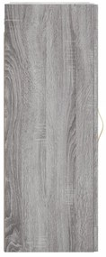 Armário de parede 34,5x34x90 cm derivados madeira cinza sonoma