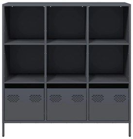 Aparador alto 101,5x39x103,5 cm aço antracite